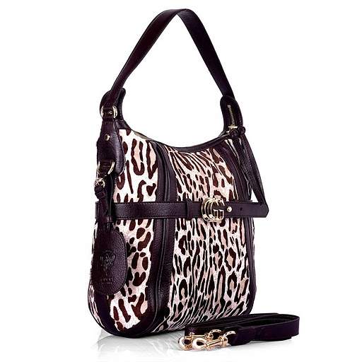 1:1 Gucci 247185 GG Running Medium Hobo Bags-Coffee Leopard - Click Image to Close